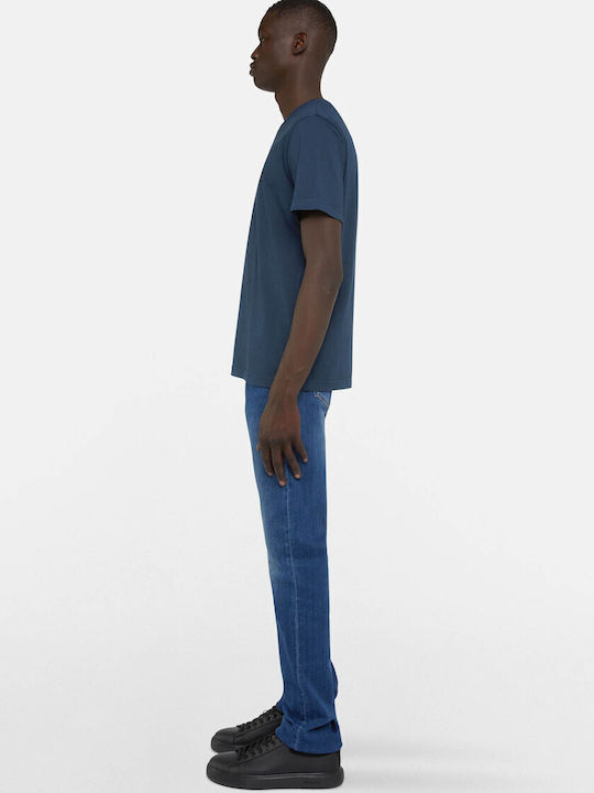 Men's Jeans Pants with Regular Straight Fit Blue