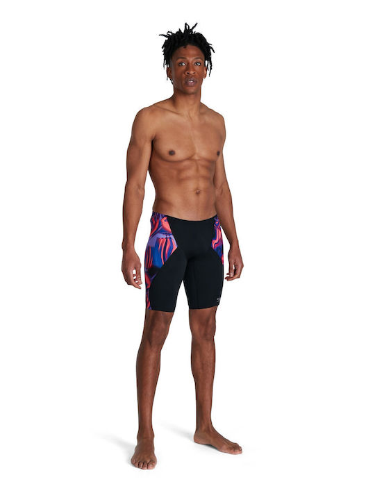 Speedo Мъжки Състезателен Заглушител Бански За Плуване Черен