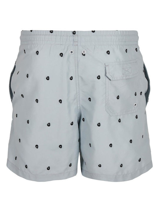 Urban Classics Men's Swimwear Shorts Skull/Light Asphalt with Patterns