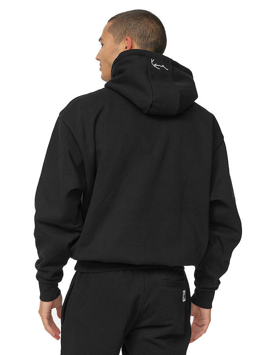 Karl Kani Men's Sweatshirt with Hood and Pockets Black