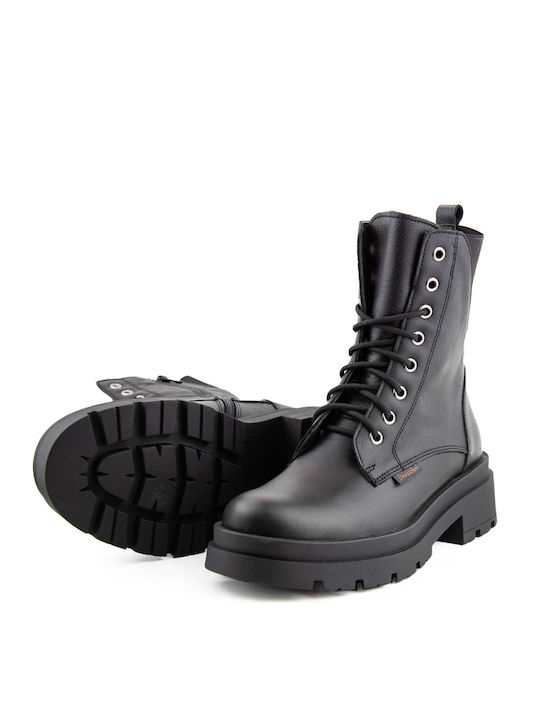 Leather Women's Ankle Boots Black