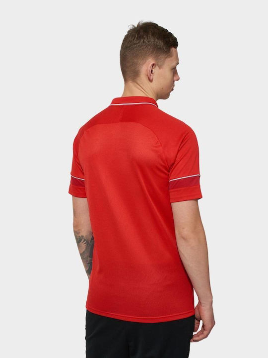 Nike Dri-FIT Academy 21 Dri-Fit Polo T-shirt Κόκκινο