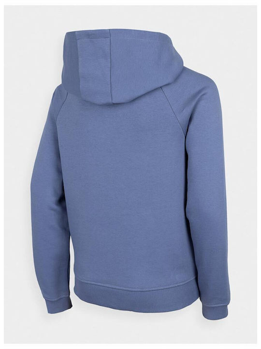 4F Kids Sweatshirt with Hood and Pocket Blue