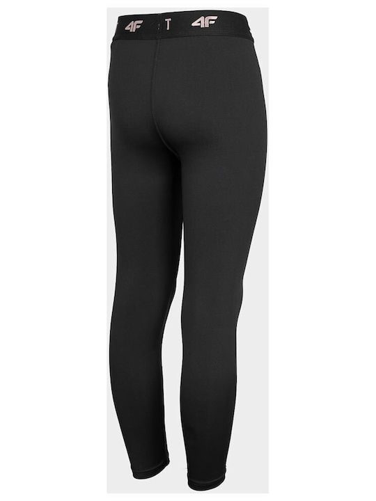 4F Leggings pentru Copii Sport Lung Negru