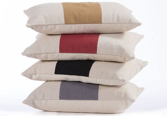 Nef-Nef Homeware Възглавница за диван Livier от 100% Памук Black / Ecru 55x35см. 031734