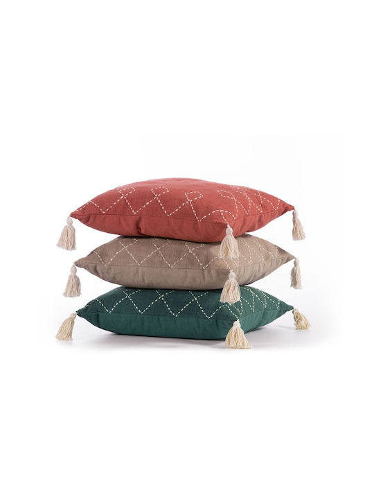 Nef-Nef Homeware Sofa Cushion Chiara from 100% Cotton Green 45x45cm. 031732