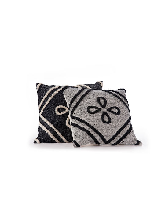 Nef-Nef Homeware Sofa Cushion from 100% Cotton Black 45x45cm.