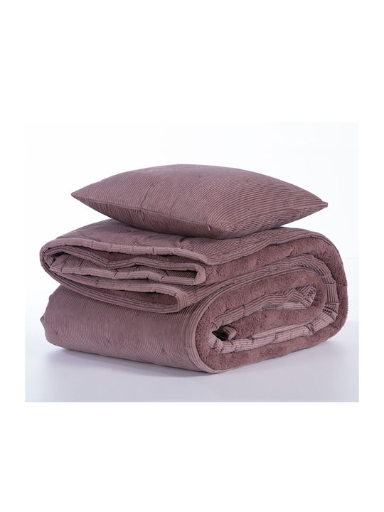 Nef-Nef Homeware Kotler Coverlet Queen Size from Polyester 23 Wine 240x230cm
