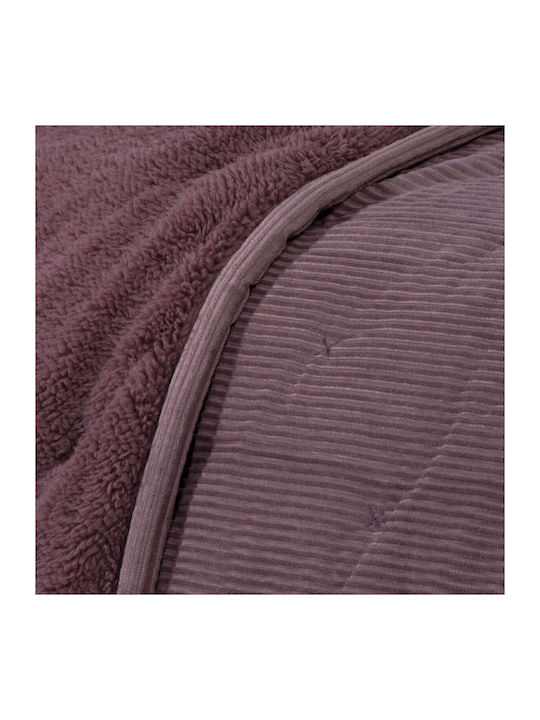 Nef-Nef Homeware Kotler Coverlet Queen Size from Polyester 23 Wine 240x230cm
