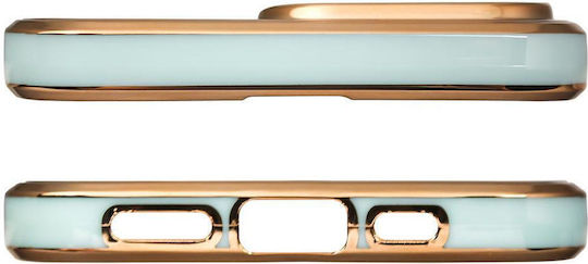 Hurtel Lighting Color Gold Frame Back Cover Σιλικόνης Mint (iPhone 12 Pro Max)