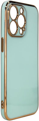 Hurtel Lighting Color Gold Frame Back Cover Σιλικόνης Mint (iPhone 12 Pro Max)