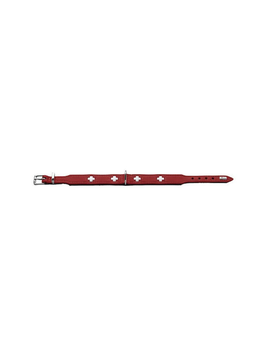 Hunter Swiss Dog Collar Leather In Red Colour 41 - 49cm