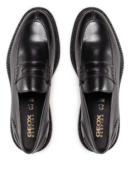 Artenova Men's Leather Moccasins Black U15BFD 00043 C9999