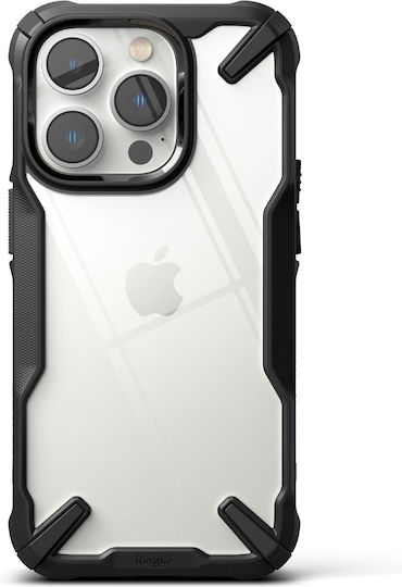 Ringke Fusion X Back Cover Πλαστικό / Σιλικόνης 2mm με Λουράκι Μαύρο (iPhone 14 Pro)
