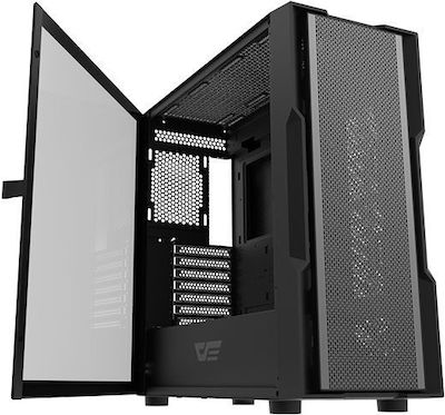 Darkflash DK431 Gaming Midi Tower Κουτί Υπολογιστή με Πλαϊνό Παράθυρο Μαύρο