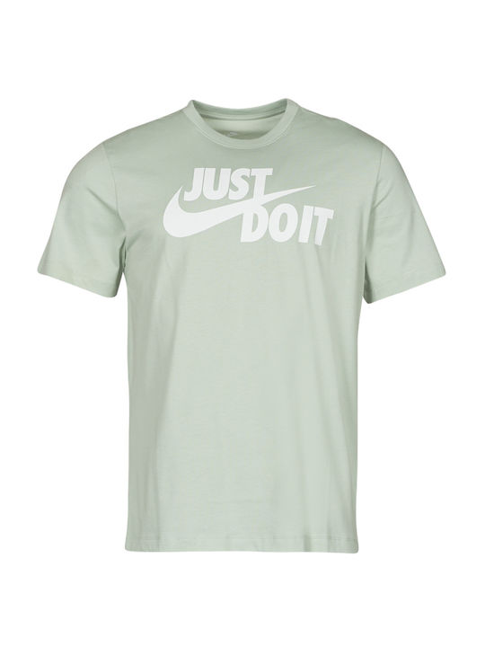 Nike Just Do It Herren Sport T-Shirt Kurzarm Grün