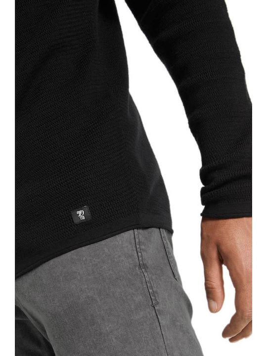 Langarm-Pullover Schwarz