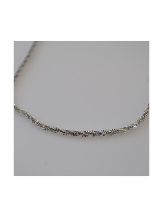 Stahlkettenhalsband mit Muster 01492-485 Silber Silber Silber