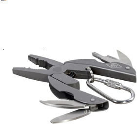 Gentlemen's Hardware GEN167 Multi-tool Keychain Gray in Sheath