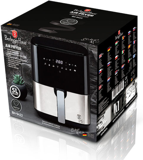 Berlinger Haus Air Fryer 5lt Μαύρο BH-9422
