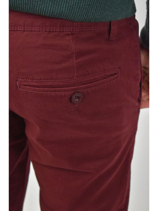 Hose Chino in Schlanker Passform Burgundisch