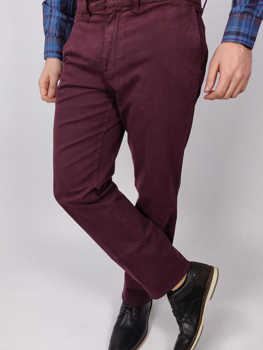 LC01-00003 Ανδρικό Παντελόνι Chino Μπορντό