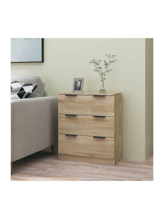 Wooden Chest of Drawers with 3 Drawers 60x30x70cm