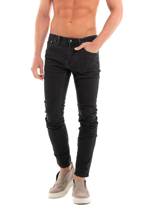 Jones Men's Elastic Jeans Pants with Regular Fit Black