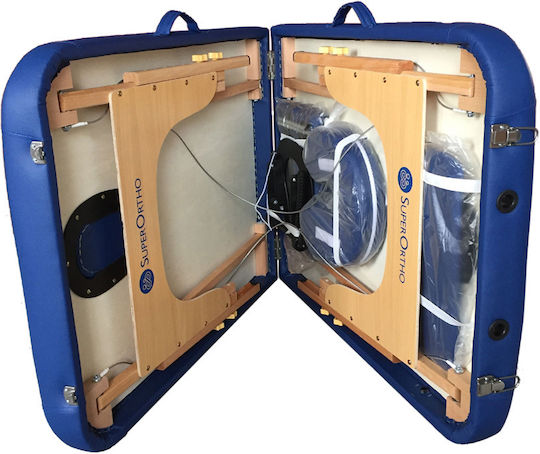SuperOrtho Pro_2 Physiotherapy Bed Portable Foldable Blue Wooden 186x71cm
