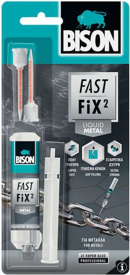 Bison Fast Fix² Power Liquid Construction & Heavy Duty Glue 2-Component Transparent 10gr 27536