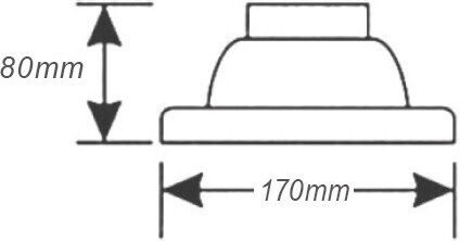 Aca Монтажна Основа за Осветителни Тела 17x8cm Черен AC.NFWA1