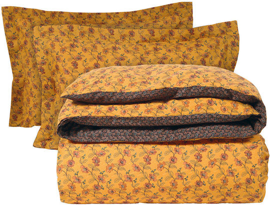 Das Home Set Cearșafuri 240x260cm. Bordeaux / Orange 4buc