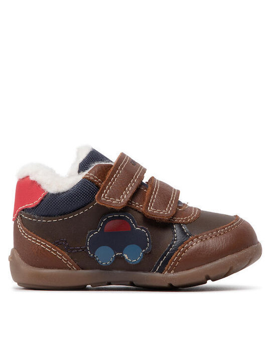 Geox Kids Sneakers Elthan Anatomic with Scratch Brown