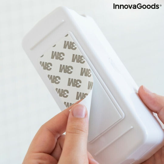 InnovaGoods Diseeth Toothbrush Support Base with Automatic Toothpaste Dispenser Wallpaper Plastic White