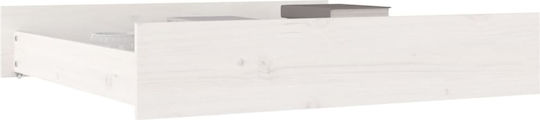 vidaXL Bettkasten aus Holz mit Rollen in Weiß Farbe 95x103x18cm 2Stück