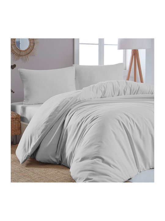 Beauty Home Bettlaken für Einzelbett mit Gummiband 110x200+30cm. 1999 Grey