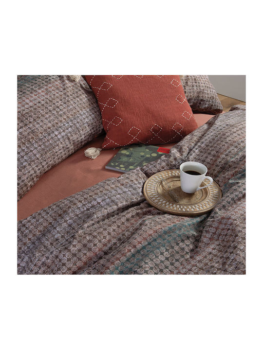Nef-Nef Homeware Reflex Σετ Σεντόνια Μονά 170x270εκ. Terra (3τμχ)