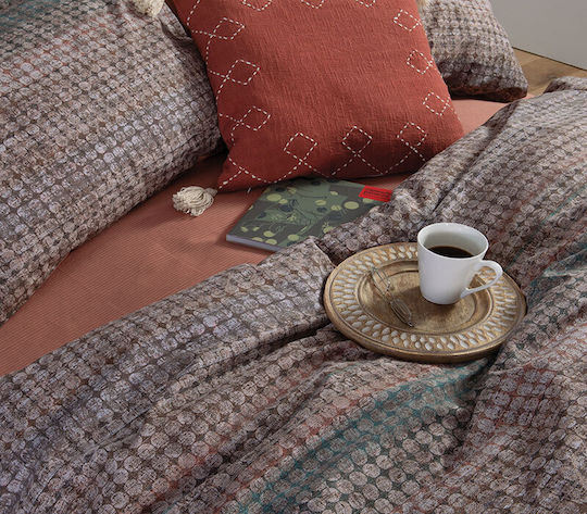Nef-Nef Homeware Reflex Σετ Σεντόνια Μονά 170x270εκ. Terra (3τμχ)