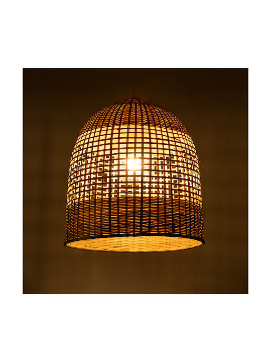 GloboStar Bora-Bora Beige Boho Bell Pendant Ceiling Light with E27 Socket 42x42cm