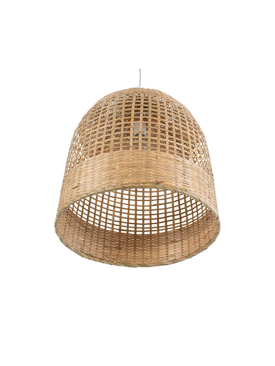 GloboStar Bora-Bora Beige Boho Bell Pendant Ceiling Light with E27 Socket 42x42cm