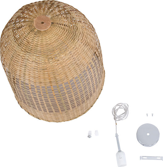 GloboStar Bora-Bora Beige Boho Bell Pendant Ceiling Light with E27 Socket 42x42x44cm