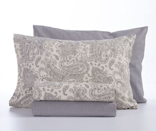 Nef-Nef Homeware Honor Σετ Σεντόνια Μονά 160x260εκ. Grey (3τμχ)
