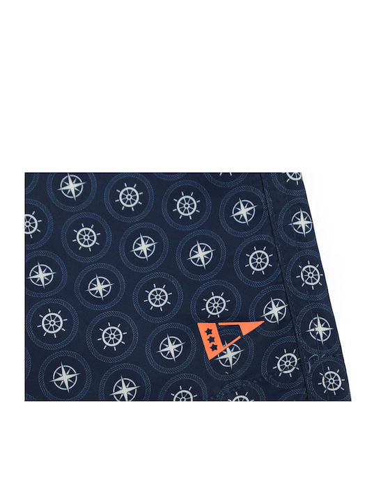 Men's Swimwear Shorts Navy Blue with Patterns