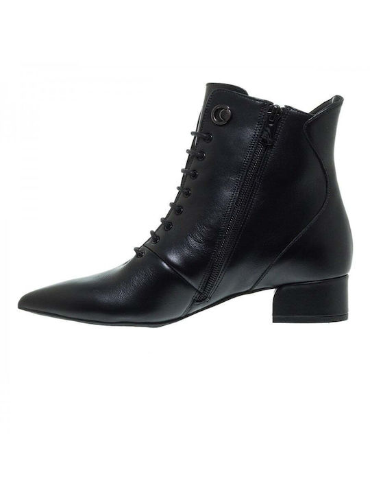 Mourtzi Leather Women's Ankle Boots Black