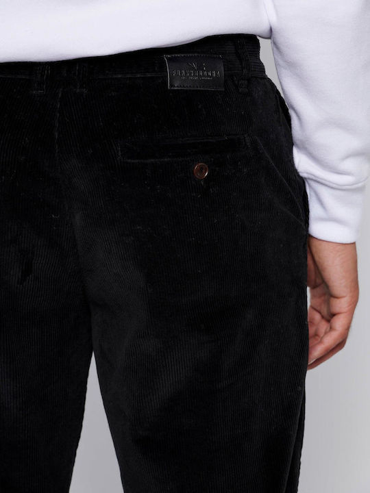 Trousers Elastic in Regular Fit Black