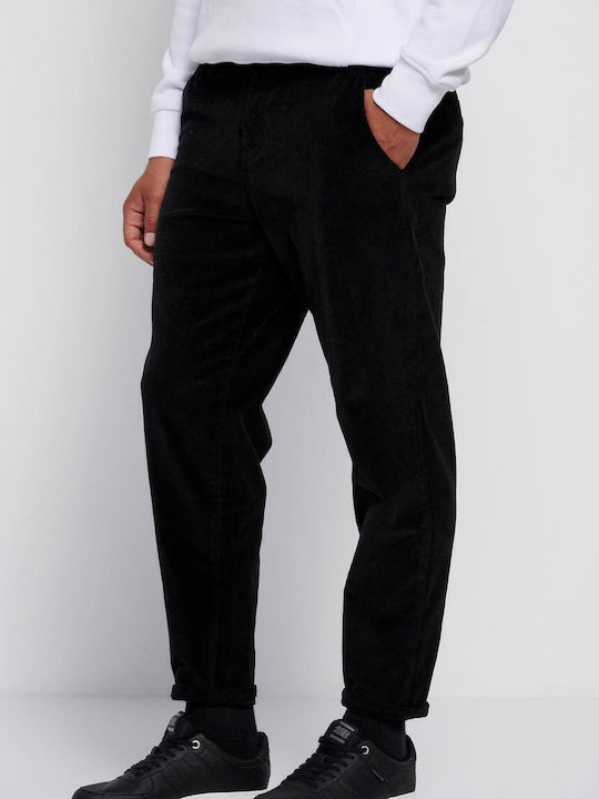 Trousers Elastic in Regular Fit Black