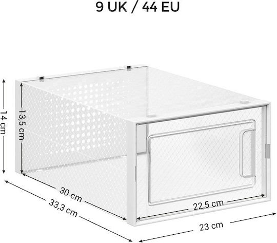 Songmics Πλαστική Αρχειοθήκη Πολλαπλών Θέσεων 25x18.5x35εκ. Διάφανο 18τμχ