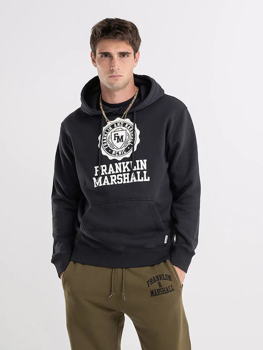Crest Logo Sweatshirt With Hood Black White