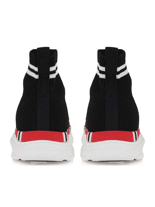 Kinder Sneakers Hoch Slip-on Schwarz