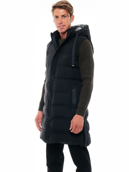 Ärmellos Winter Jacke Puffer Schwarz